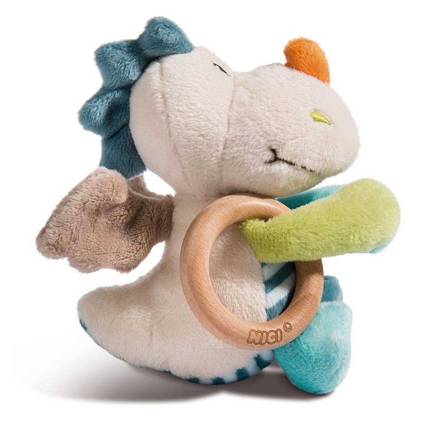 My First NICI Dragilu Dragon Wooden Teether & Rattle