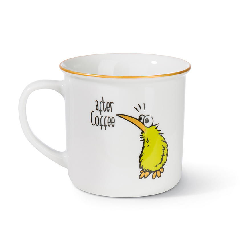 Metallic Before & After Coffee Bird Mug