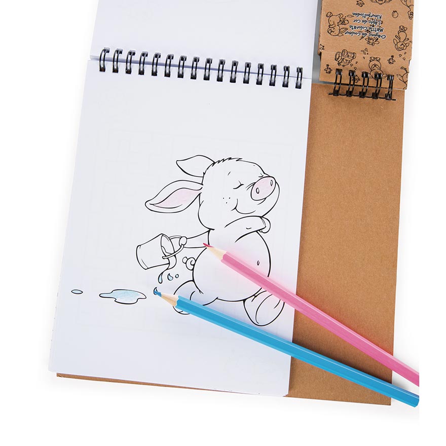 Farm Friends Colouring Pad & Pencils