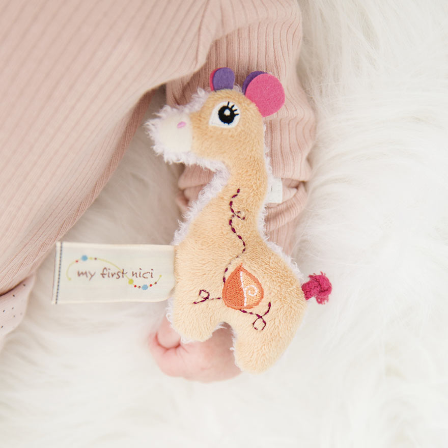 My First NICI Sasuma Giraffe Wrist Rattle