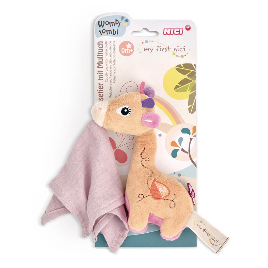 My First NICI Sasuma Giraffe with Muslin Cloth