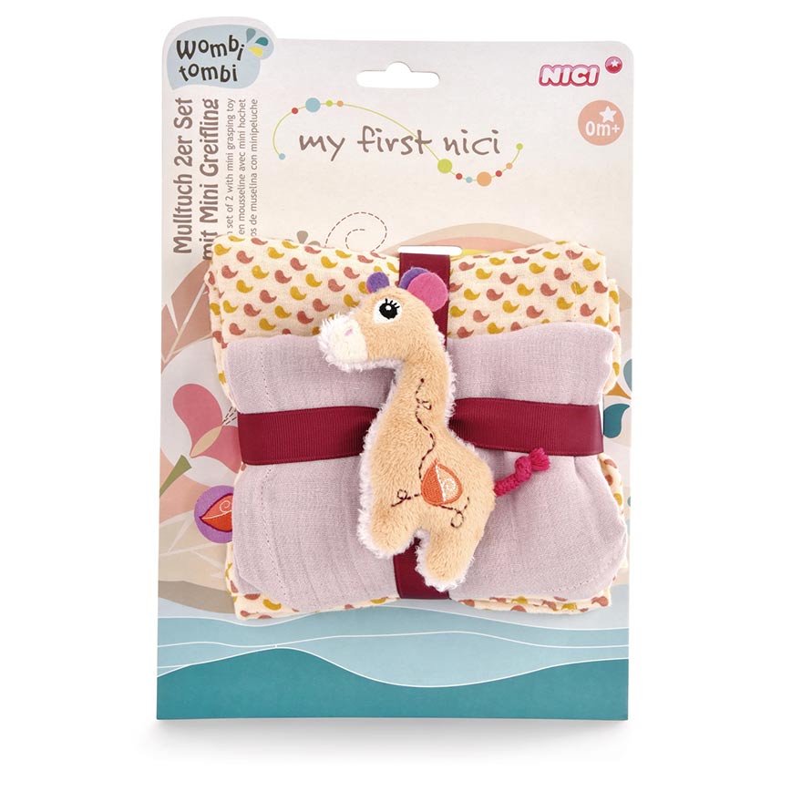 My First NICI Sasuma Giraffe Muslin Cloths