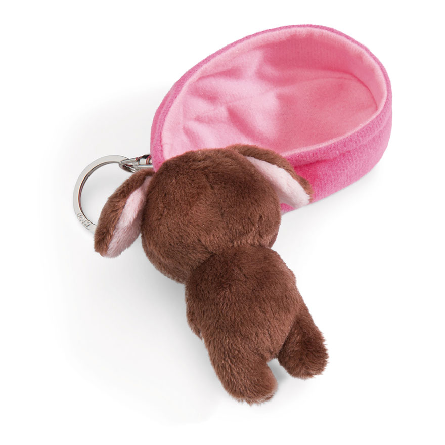 Sleeping Pets Chocolate Dog Keyring