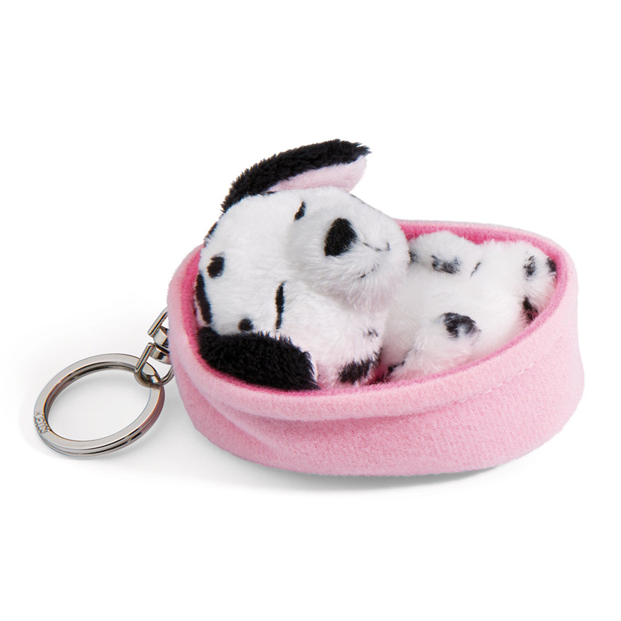 Sleeping Pets Dalmatian Dog Keyring