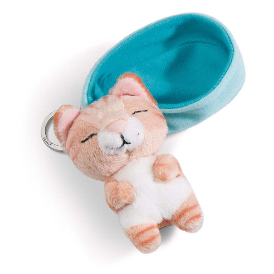 Sleeping Pets Butterscotch Tabby Cat Keyring