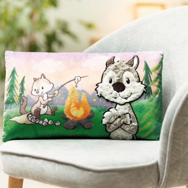 Forest Friends Winny Wolf & Jojo Chipmunk Cushion