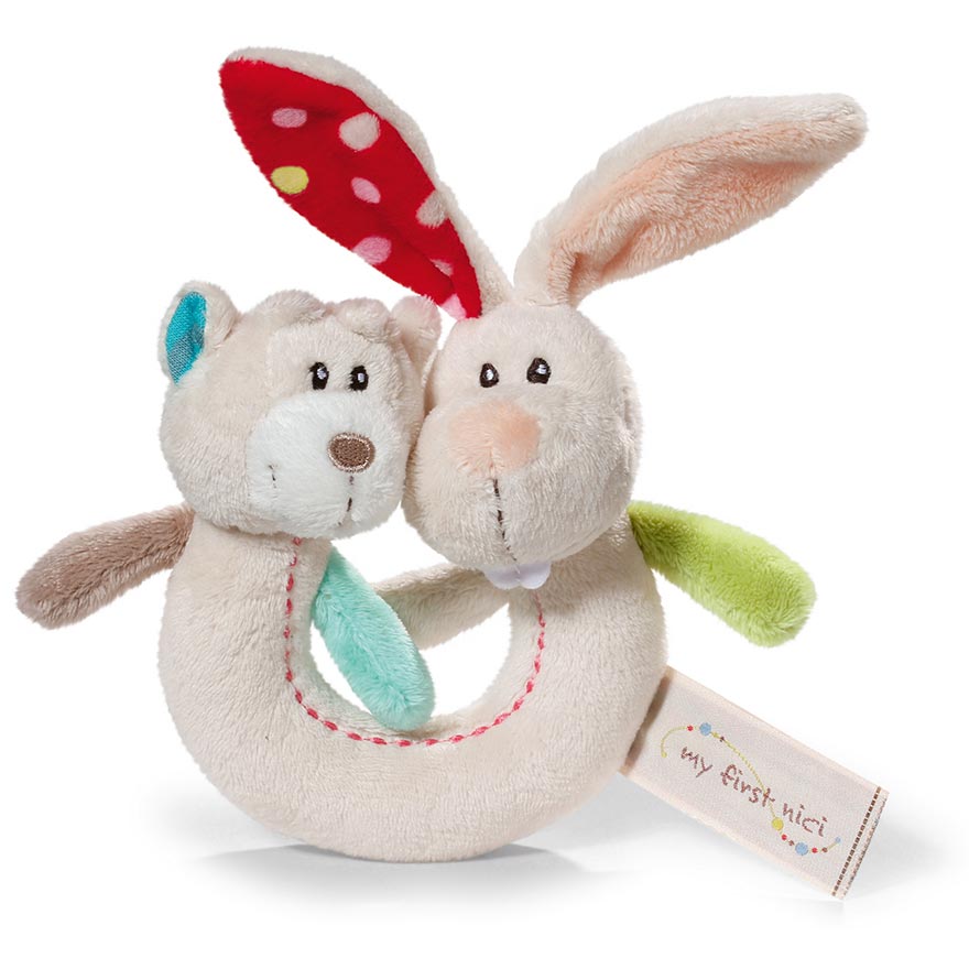 My First NICI Tilli Bunny & Taps Bear Rattle