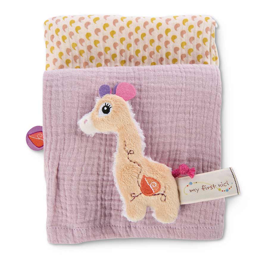 My First NICI Sasuma Giraffe Muslin Cloths