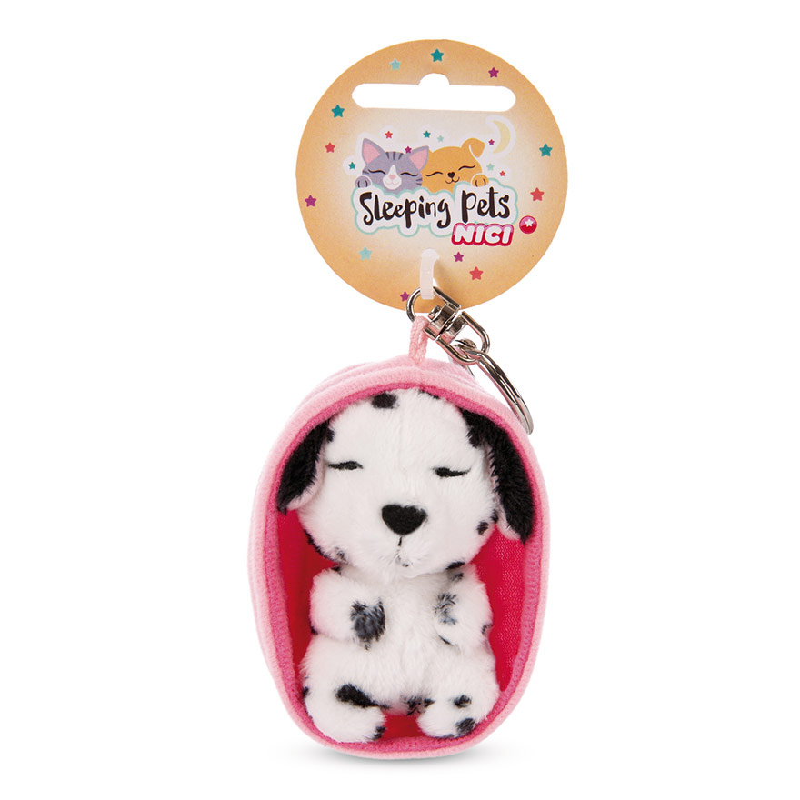 Sleeping Pets Dalmatian Dog Keyring