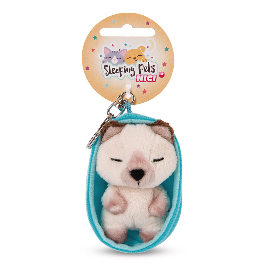 Sleeping Pets Siamese Cat Keyring